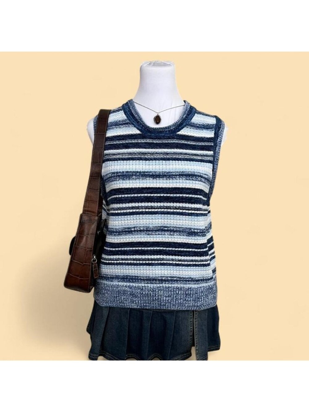 gap striped preppy boho cottagecore knit top
